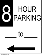 Eight Hour Parking to the Left