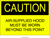 Air Supplied Hood Required