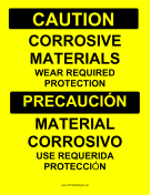 Corrosive Materials Bilingual