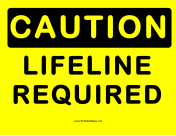 Caution Lifeline Required