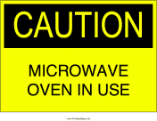 Microwave Oven in Use
