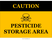 Caution Pesticide Storage Area