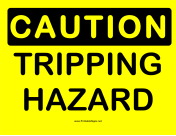 Caution Tripping Hazard