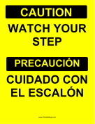 Watch Your Step Bilingual