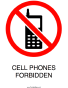 Cell Phones Forbidden