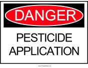 Danger Pesticide Application