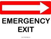 Directions Emergency Exit Right