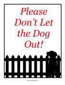 Don't Let Dog Out