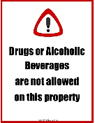 Drugs Alcohol Not Allowed