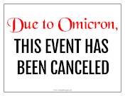 Due To Omicron Event Canceled