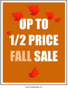 Fall Half Price Sale