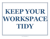 Keep Workspace Tidy