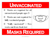 Masks Required For Unvaccinated