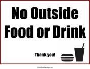 No Food or Drink