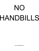 No Handbills