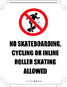 No Skateboarding Cycling Inline Skates