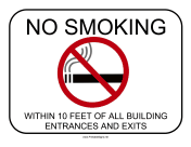No Smoking within 10 Feet