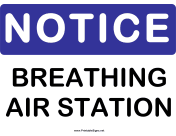 Notice Breathing Air Station