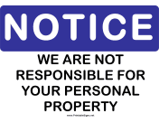 Notice Personal Property