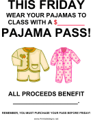 Pajama Day Fundraiser Sign-Blank