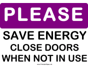 Please Save Energy