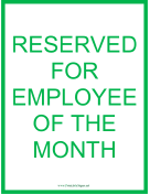 Reserved Employee of Month