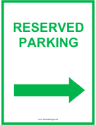 Reserved Parking Right Green