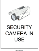 Security Camera In Use