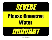Severe Drought Conserve Water