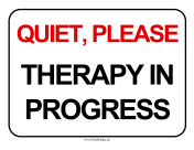 Therapy In Progress