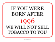 Tobacco Minimum Age 1996