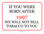 Tobacco Minimum Age 1997
