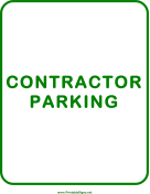 Contractor Parking