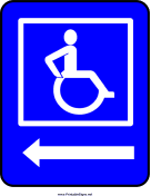 Wheelchair Arrow Left
