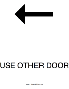 Use Other Door Left