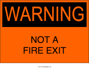 Not A Fire Exit