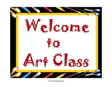 Art Welcome Sign