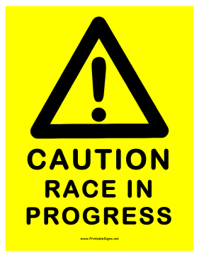 Race Progress Warning Sign