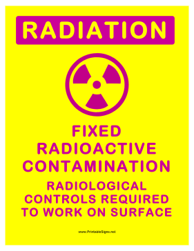 Radiation Contamination Sign