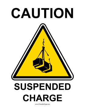Caution Suspended Charge Sign