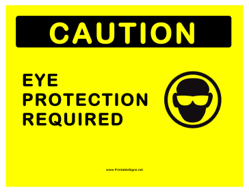 Wear Eye Protection Sign
