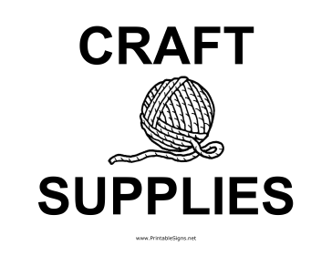 Craft Supplies Yard Sale Sign