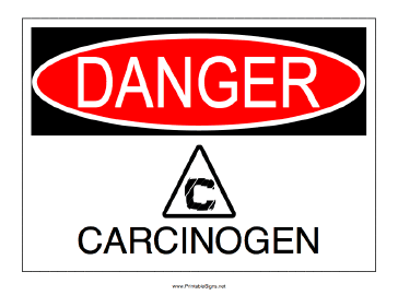 Carcinogen Sign