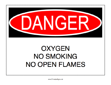 No Smoking Oxygen Sign