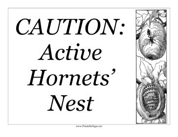 Hornet Nest Sign
