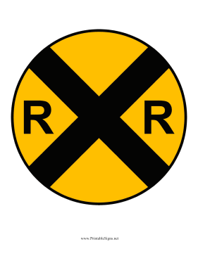 Railroad Ahead Sign