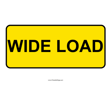Wide Load Sign