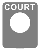 Court Number sign