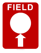 Field Number Ahead sign
