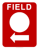 Field Number Left sign